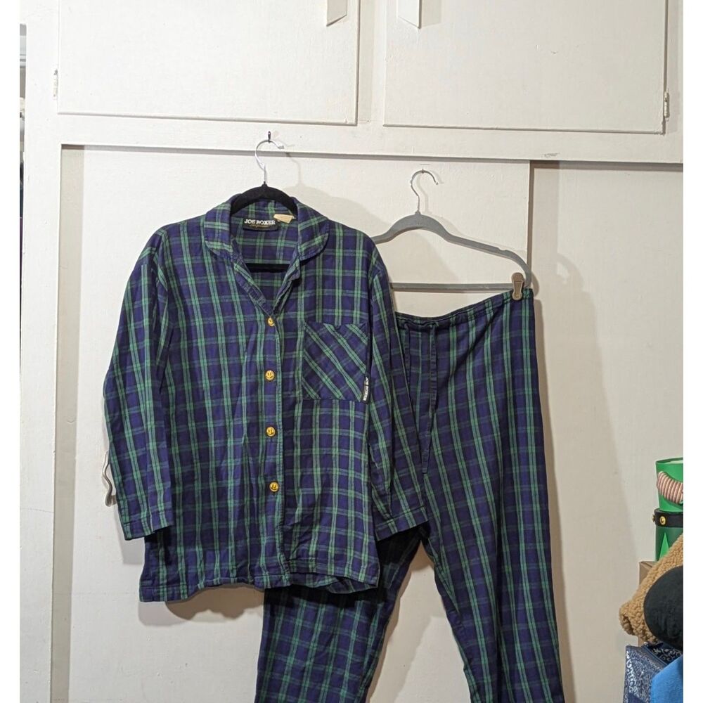 Vintage Joe Boxer Girlfriend Flannel Pajama Set sz. Medium